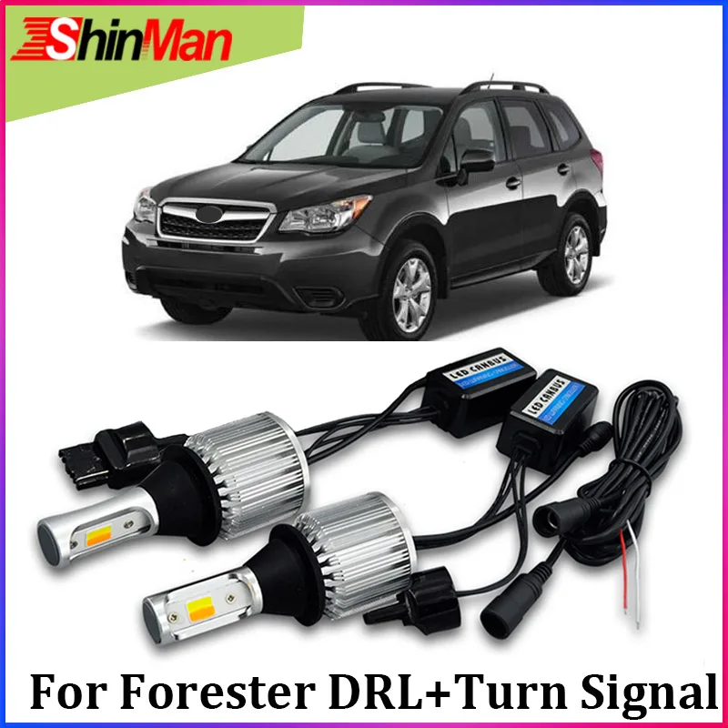 

ShinMan CAR COB Daytime Light LED Daylight LED DRL Turn light Turn Signal Light For Subaru Forester 2000-2016 Accessories