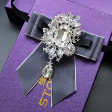 Стильный галстук прекрасный Жених алмазные галстуки-бабочки свадебные подарки на день рождения элегантные бабочки шелковые пряжи галстук-бабочка Gravata