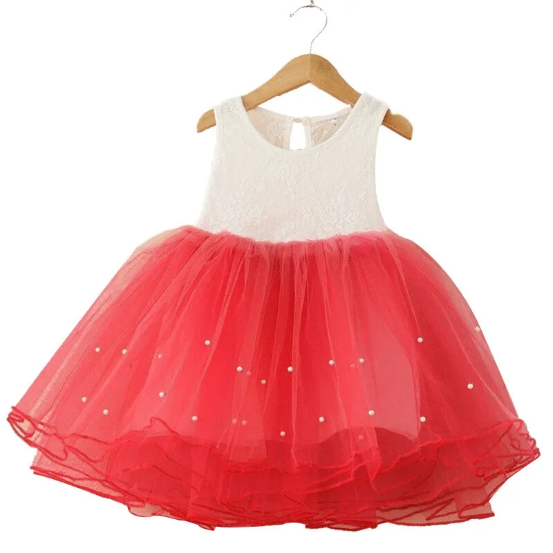 

2018 New Sundress for Kids Girl Formal Party Beading Dress for 2-7 Year Girls School Casual Wear Toddler Summer Children Clothes
