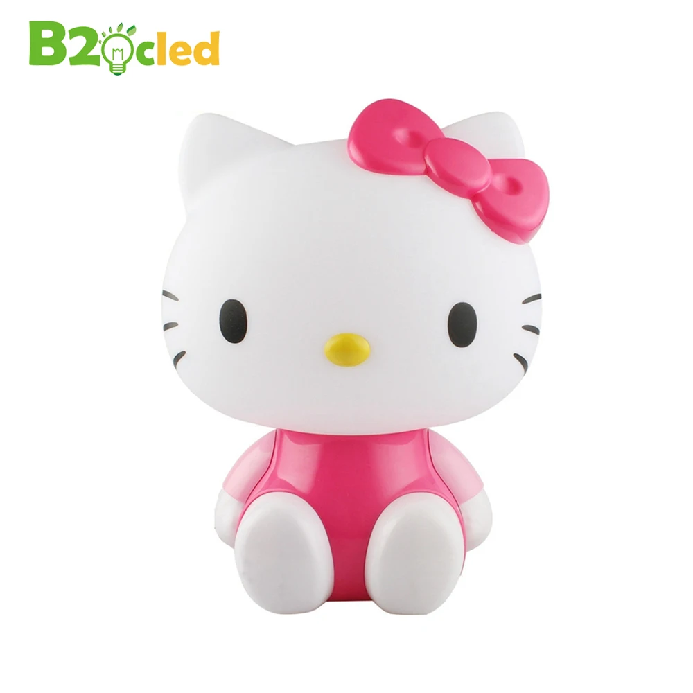 Cute cartoon Hello Kitty LED eye lamp bedside lamp reading creative gifts to students and white