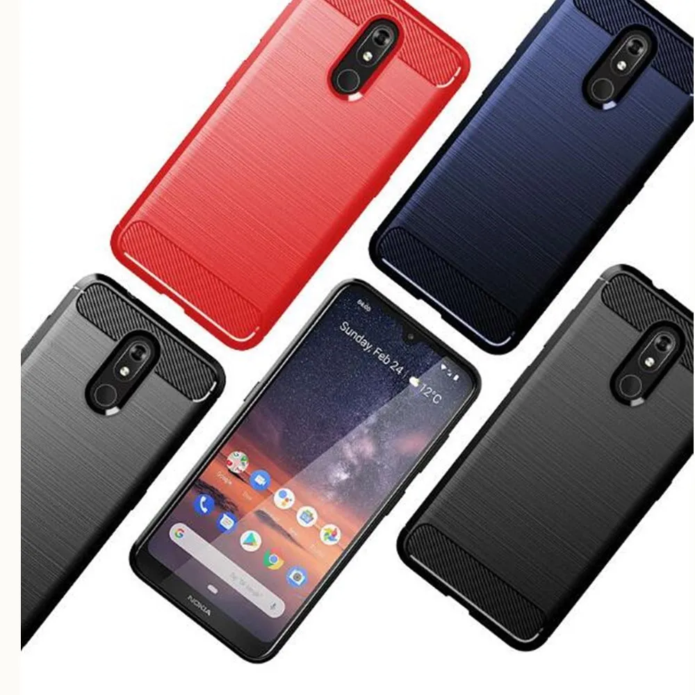 Чехол из углеродного волокна для Nokia 3 2 резиновые силиконовые чехлы телефонов TA