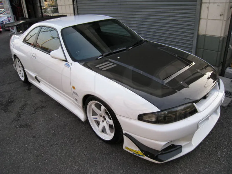 1995-1998 Nissan Skyline R33 GTR Top Secret Style Hood Bonnet CF (122)