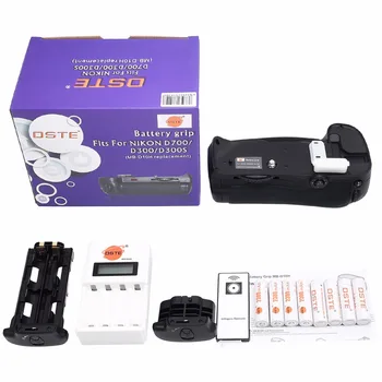 

DSTE Battery Grip + Remote Control + Charger + 8x Rechargeable Batteries NI-MH AA Battery for Nikon D900 D700 D300 D300S Camera