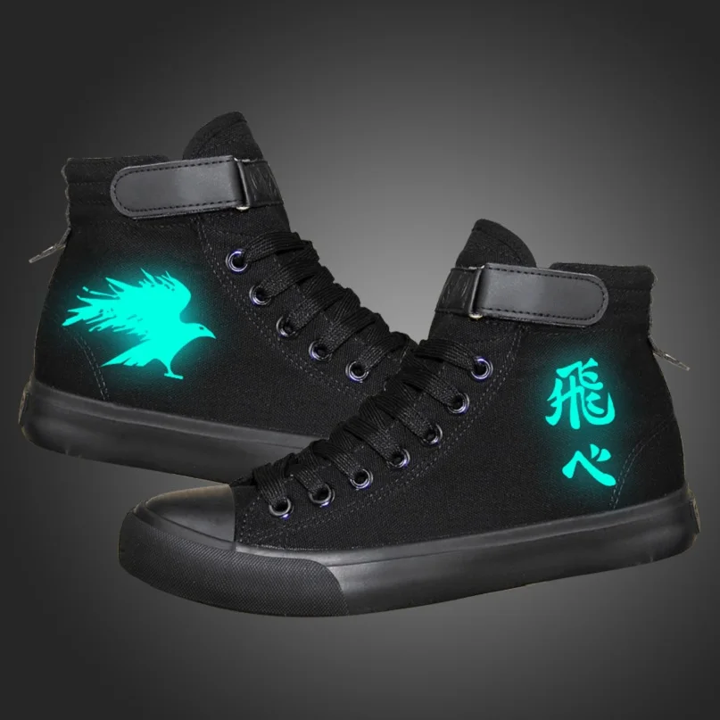 High Q унисекс аниме Cos Haikyuu! Обувь Hinata Shoyo kageyama tobio noctilucent повседневные холщовые туфли