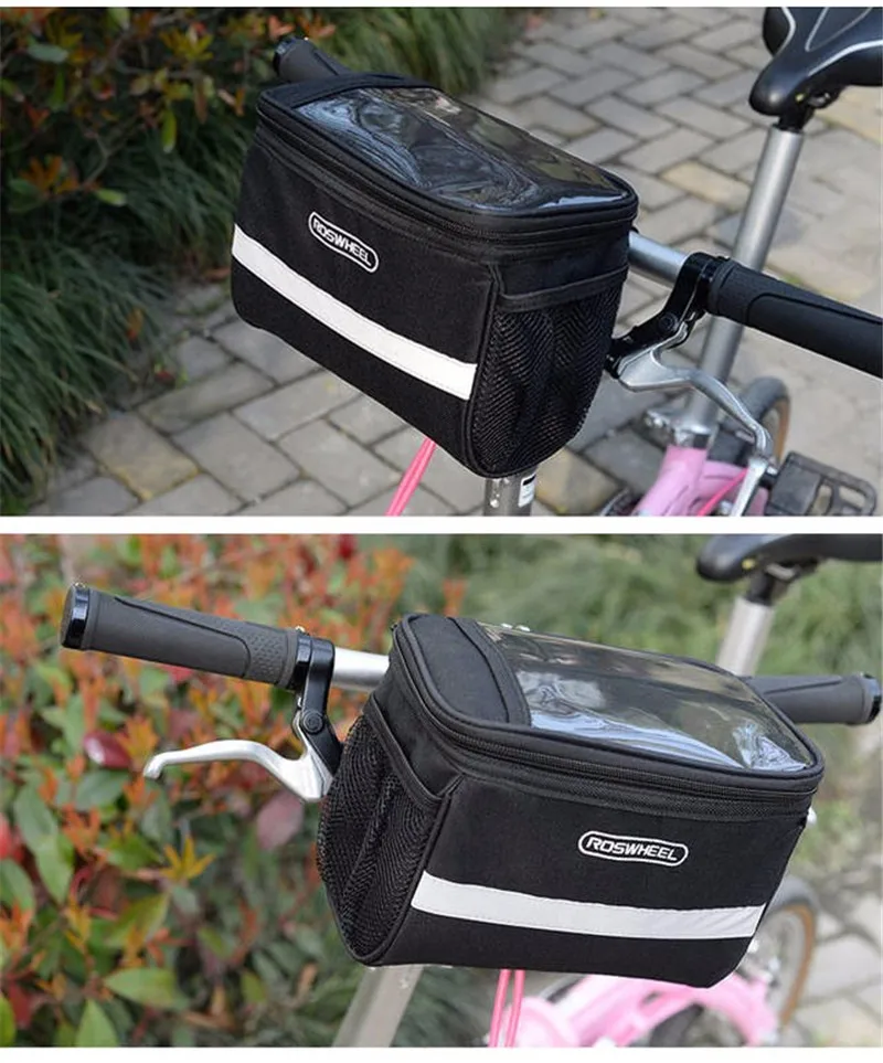 Cheap ROSWHEEL Waterproof Road MTB Bike Bicycle Front Top Frame Handlebar Bag Cycling Pouch For Cellphone Phone 0