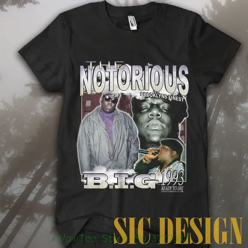

Rare Notorious B.i.g Source Vintage In Memory Rap Hip Hop T-shirt High Quality Custom Printed Tops Hipster Tees T-shirt