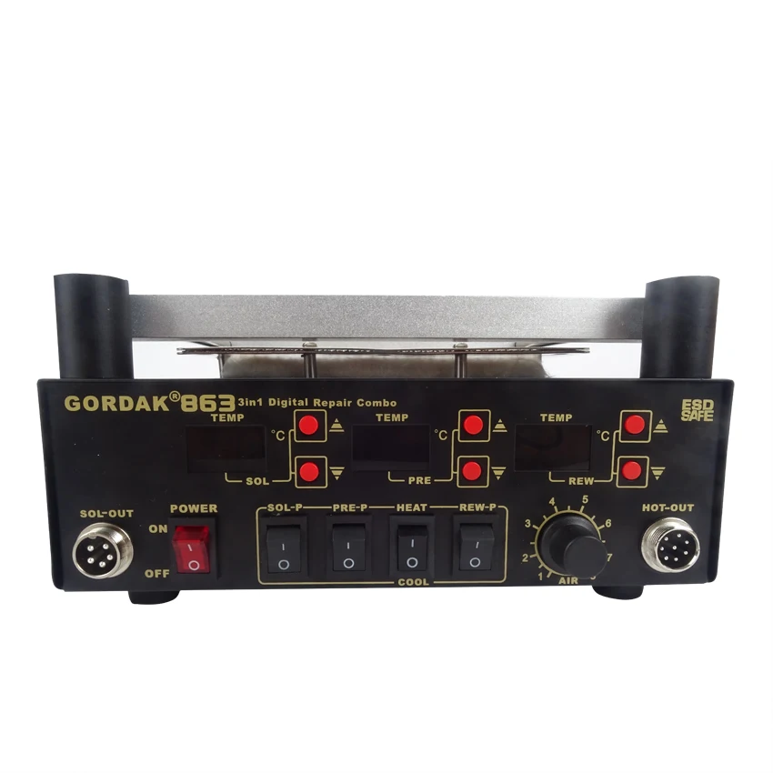 Gordak 863 Digita Hot Air Heat Gun BGA Rework Solder Station+Electric Soldering iron+IR Infrared Preheating Station 110/220V 1PC цена Gordak 863 Digita Hot Air Heat Gun BGA Rework Solder Station+Electric Soldering iron+IR Infrared Preheating Station 110/220V 1PC цены онлайн
