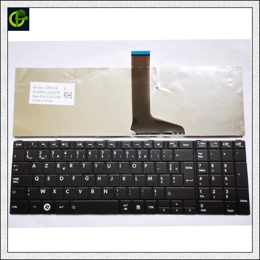 Французский AZERTY Клавиатура для ноутбука Toshiba Satellite L50-A L50T-A C75-A-119 C75-A-13Q C75-A-13R