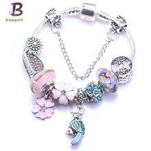 Baopon Новое поступление года Европейский дятлы болтается браслет с шармами DIY Brand Браслеты для Для женщин подарок DIY BR191