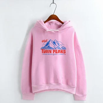 

Retro Twin Peaks Hoodies Women Laura Palmer Fire Walk With Me Printed Sweatshirt Harajuku Who Killed Laura Palmer Clothes