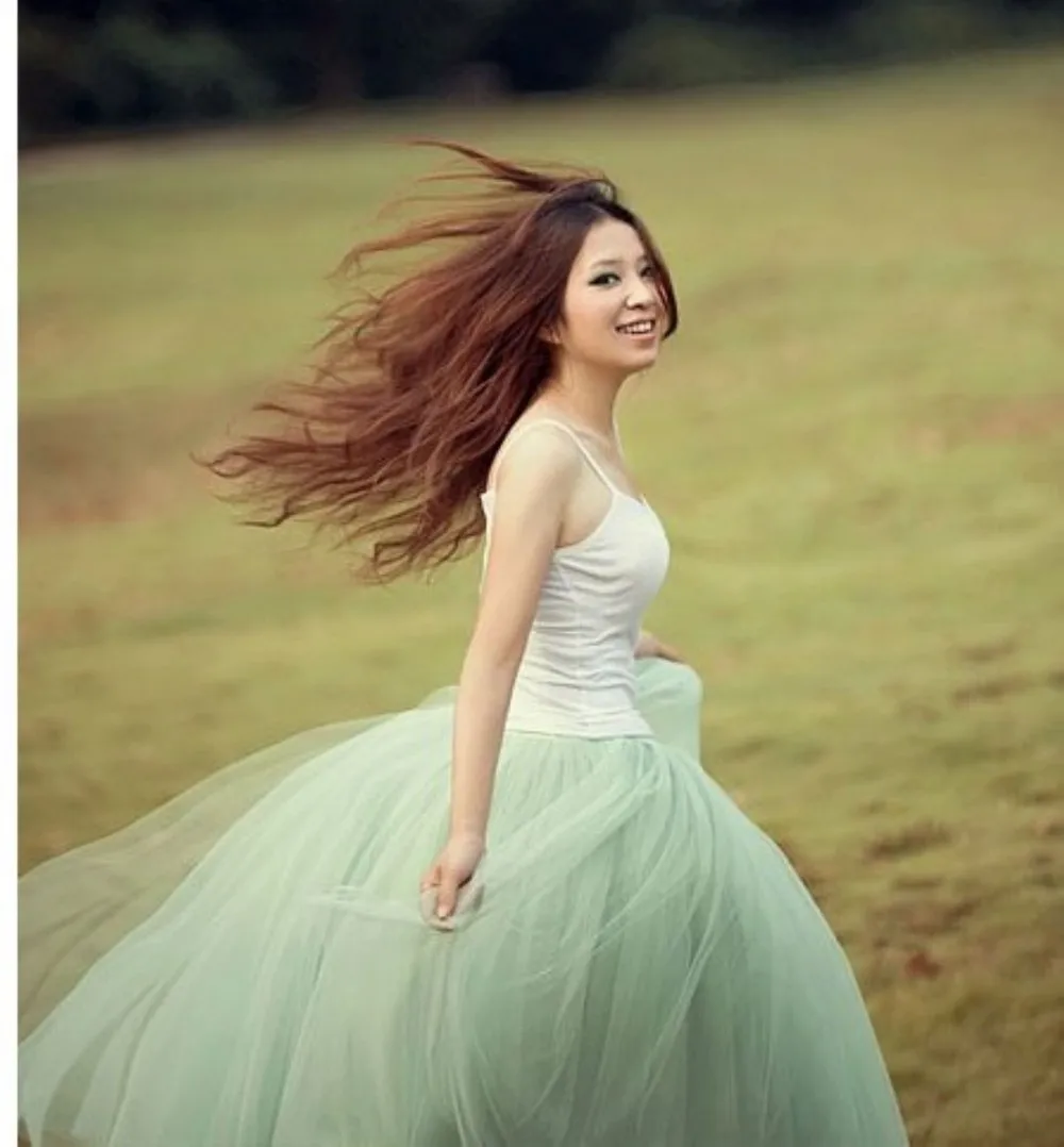 Womens Lace Princess Fairy Style 5 layers Voile Tulle Skirt Bouffant