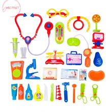 30 шт./компл. детские игрушки Набор доктора Детские ролевые игры чемоданы Медицинский Набор игрушечная аптечка с кукла девочка игрушка для детей