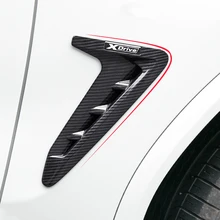 Carbon Fiber Car Air Vent Cover Sticker For BMW E53 X5 X4 X3 F15 X5  F85 X Series Carbon Shark Gills Front Fender Side Sticker