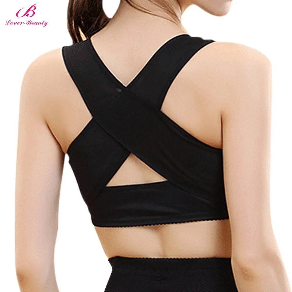 

Lover-Beauty Back Support High Quality Posture Corrector Lace Sexy Underbust Corrective Corset Lycra Shapewear T-Shirt Tops Vest