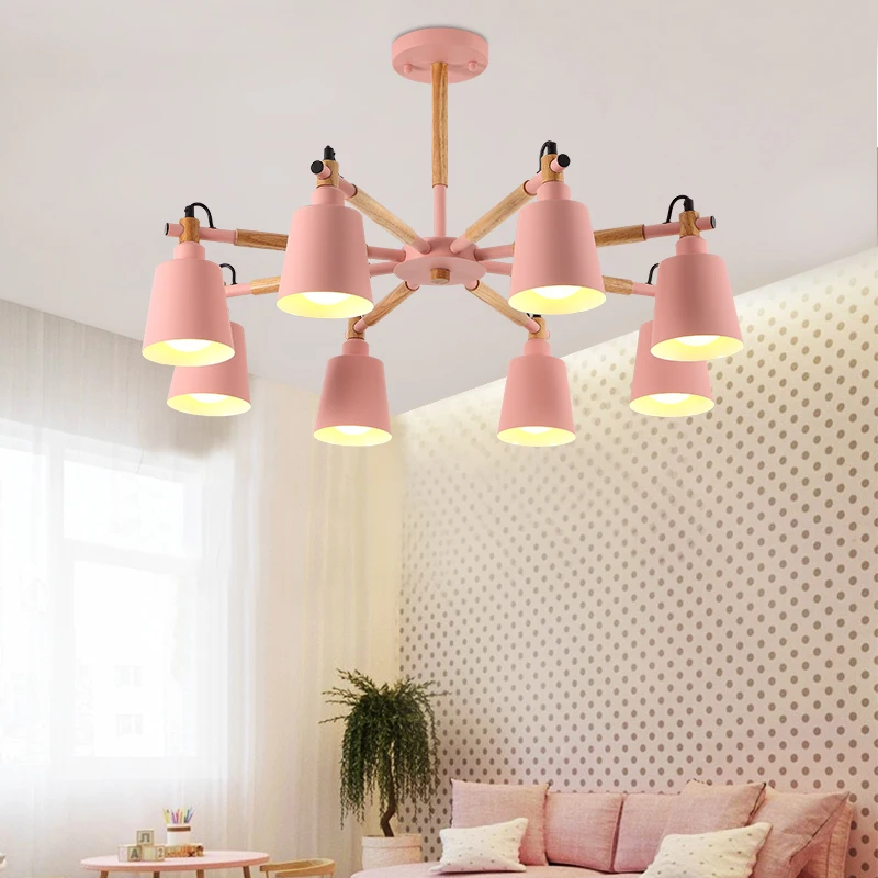 

Ceiling Chandelier 3/5/6/8 Lights Living Room LED Chandeliers Lighting Fixture Lamp Nordic Lights Solid Wood Craft Lamps