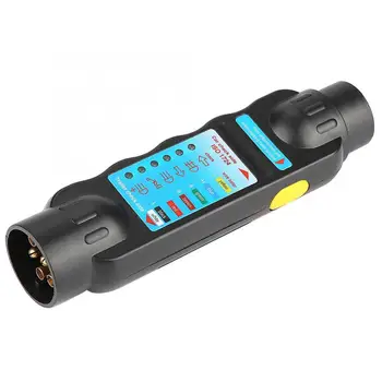 

12V 7-Pin Car Truck Trailer Plug Socket Tester Wiring Circuit Light Test Tool test 7 pins plug and socket connection