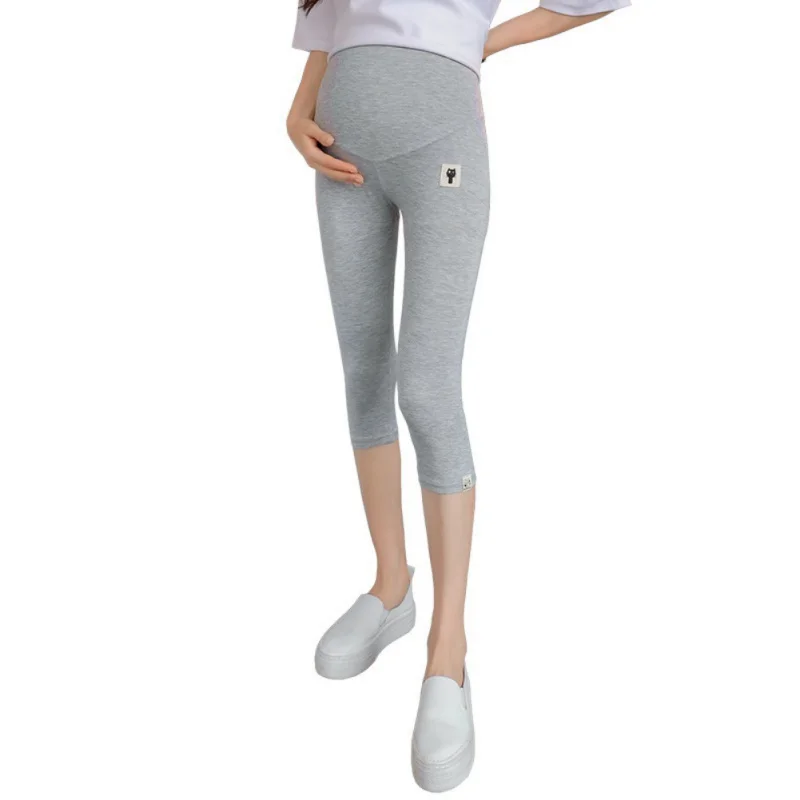 Летние лосины для беременных модальные брюки три четверти брюки для беременных брюки с регулируемой талией Леггинсы для беременных