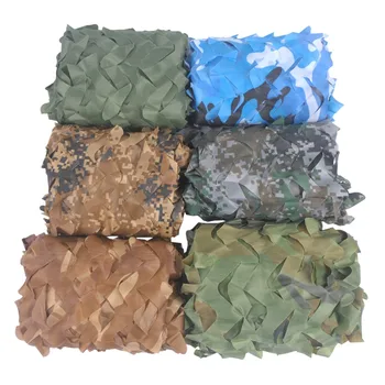 

VILEAD Simple 1.5x5.5m Woodland Blue Green Desert Camouflage Nets Camo Netting without Edge Binding Sun Shelter Car Cover