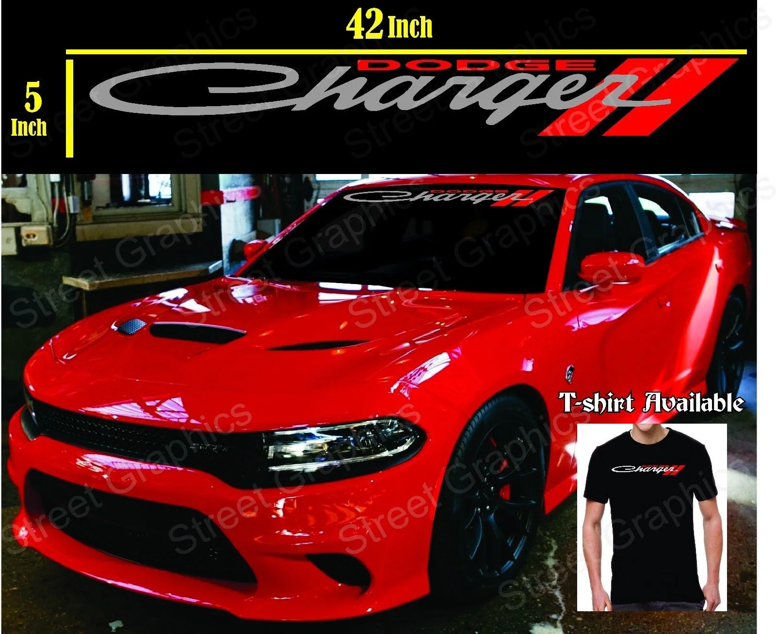 

For DODGE CHARGER WINDSHIELD vinyl decal sticker(new design) Car Styling