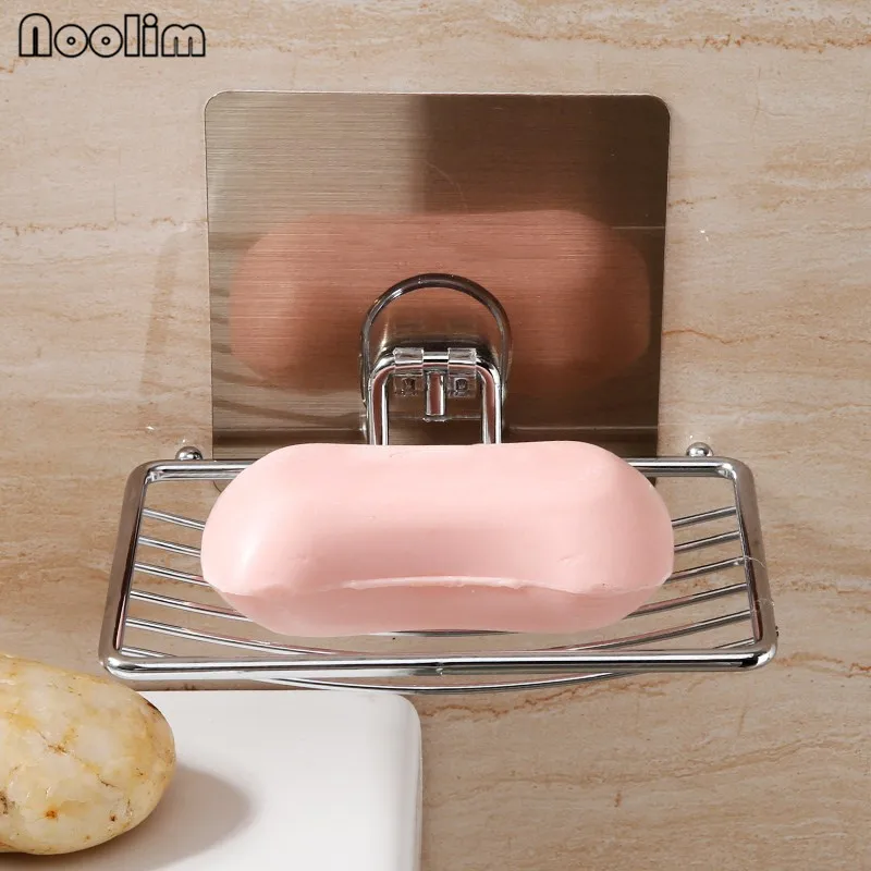 NOOLIM Stainless Steel Bathroom Soap Box Soap Rack Wall Mounted