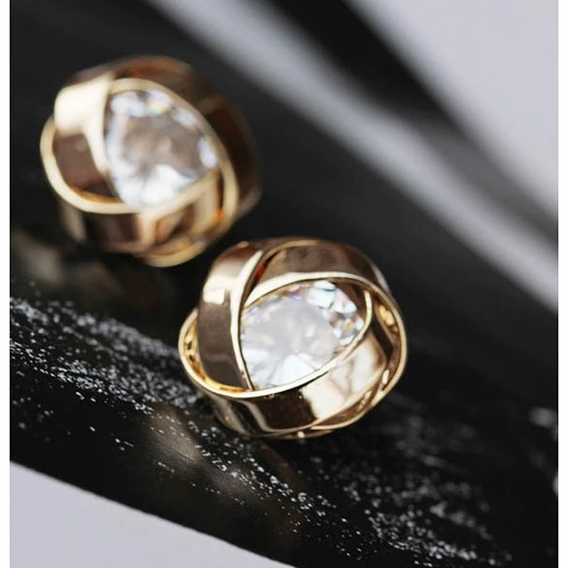 Elegant Twist Style font b Earrings b font Convolve Flower font b Earrings b font With