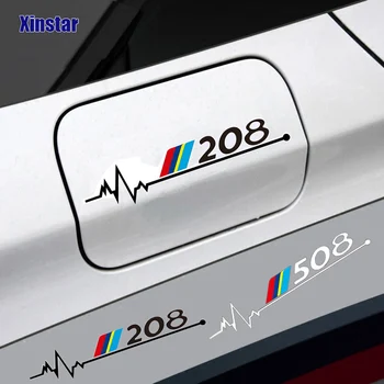 

Car oil tank sticker For Peugeot 106 107 108 206 207 208 306 307 308 508 2008 3008 208