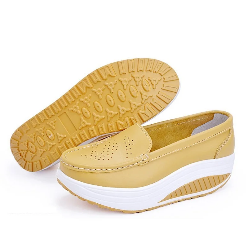 Pictu Cuero Zapatos Al Cómodos Enfermera Por De Like Mocasines Mujer Planos as Bajos Casuales Picture As Mayor aarBq5