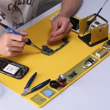  Magnetic Soldering Mat Heat Insulation Silicone Pad Desk Mat Maintenance Platform for BGA Soldering Repair Station 