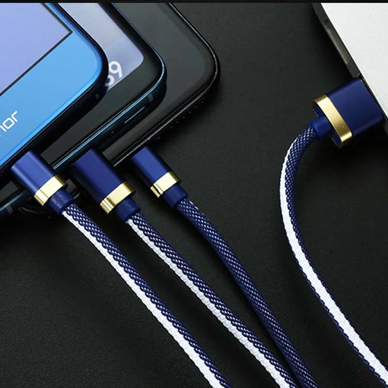 3 في 1 المحمول 2 AMAX كابلات الهاتف لفون 6 سامسونج المصغّر usb نوع C شاحن هواتف xiaomi هواوي سريع شحن نوع -C تاريخ كابل