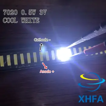 

2000pcs/LOT 7020 SMD LED 7020 White 7020 diodes light-emitting diode 7020 side 0.5w cool white CW 8000k-13000k 3v-6v 150ma led