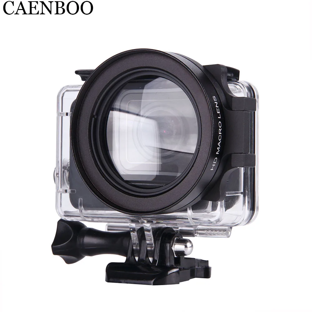 CAENBOO действие Камера объектив Фильтры Go Pro Hero 5 6 Закрыть круговой фильтр для GoPro Hero5/Hero6/ hero2018 макро Лупа черный