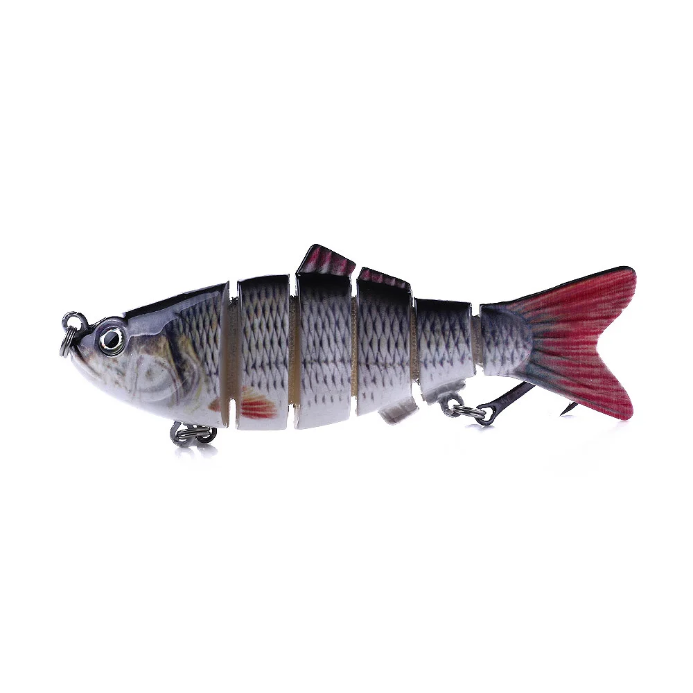10 سنتيمتر متعددة أقسام 6 قطاعات الصيد إغراء صوتها أسماك Swimbait Crankbait الاصطناعي الطعم الثابت 3D عيون Wobblers خطاف ثلاثي