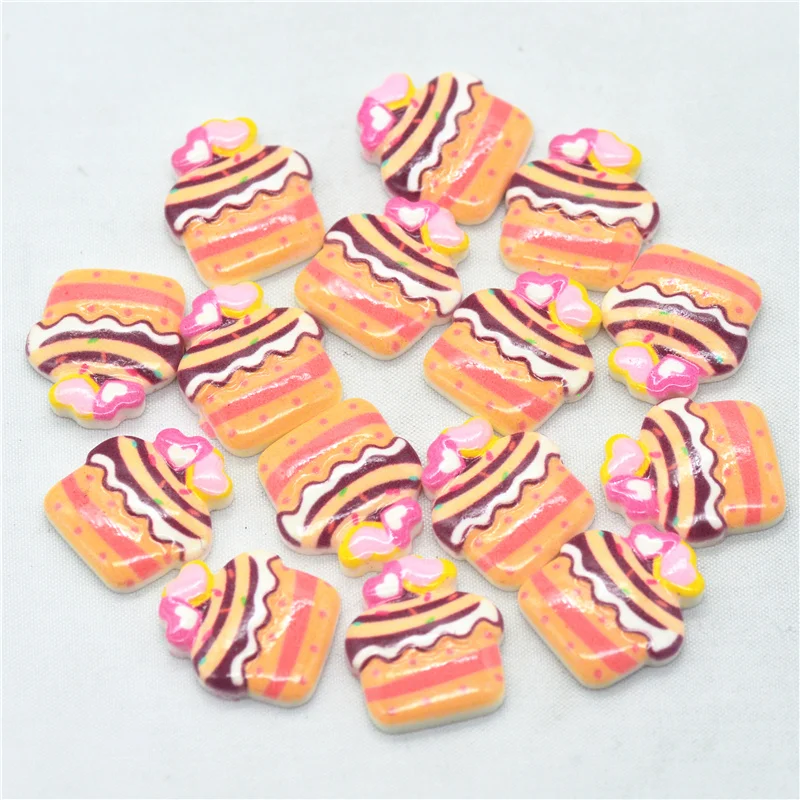 

10PCS 20mm resin Love Heart ice cream cupcake flat back cabochon crafts|Resin Flatback Dollhouse minatures|DIY Crafting Suplies