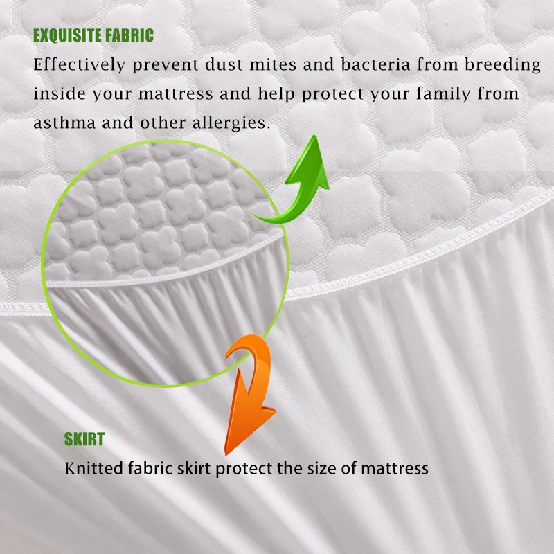  LFH Jacquard Cloudy Mattress Topper Bed Mattress Cover Colchao Waterproof Breathable Mattress Pad F