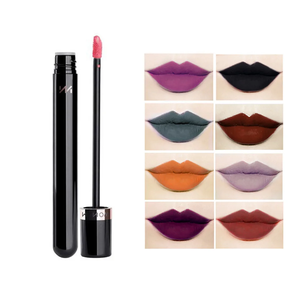 

Menow matte lip gloss waterpoof long lasting purple green lipstick liquid pigment sexy red brown moisturizing lip tint MN071