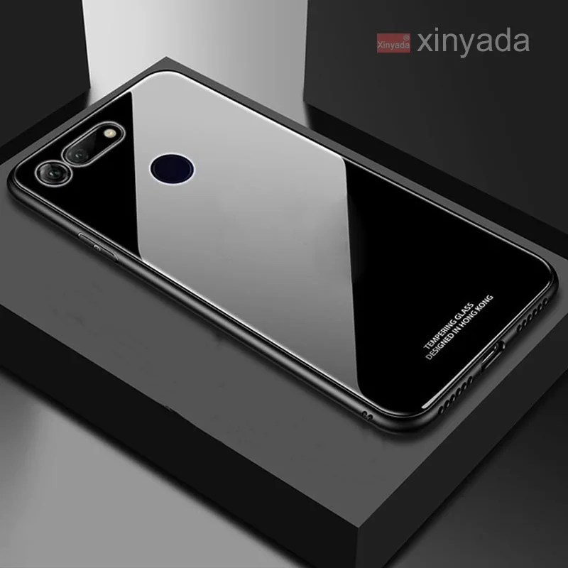 

Tempered Glass Case For huawei Honor V20 V10 Case Cover soft Silicone edge Shell armor luxury Bumper coque funda