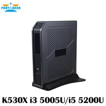 Partaker I3 5005U I5 4200U Fan Mini PC With VGA HDMI Ports