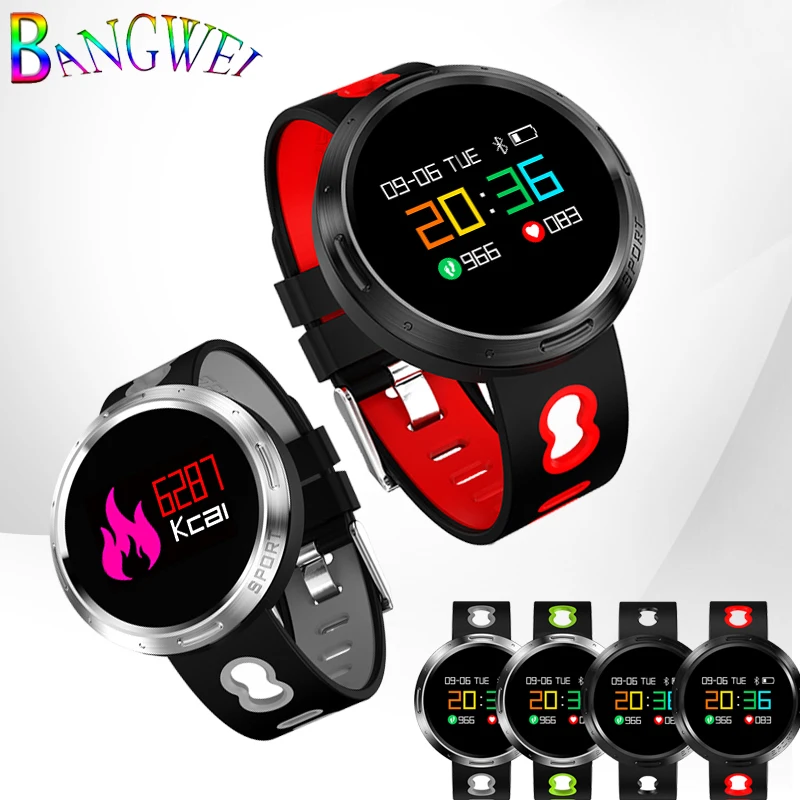 BANGWEI New Smart Watch Men LED Color Screen Call Sedentary Reminder Pedometer Heart Rate Monitoring Sport Watch For Android iOS