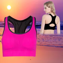 Женский сексуальный спортивный бюстгальтер для фитнеса, впитывающий пот, женский спортивный бюстгальтер для бега, для спортзала, мягкое противоударное нижнее белье, пуш-ап, для йоги, укороченный топ, бюстгальтеры
