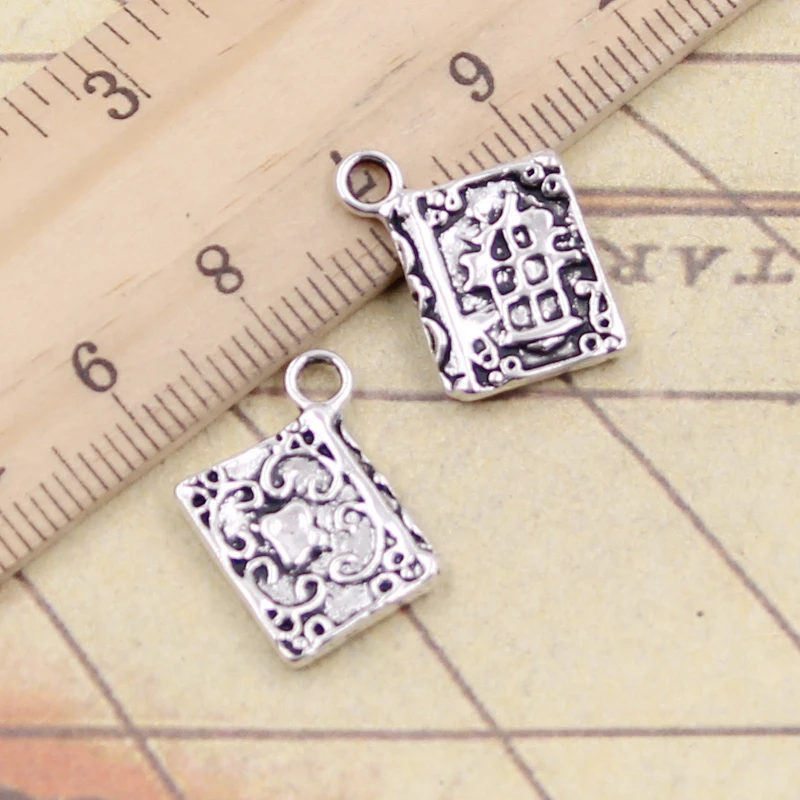 

10pcs Charms book holy bible 17x11mm Tibetan Silver Plated Pendants Antique Jewelry Making DIY Handmade Craft