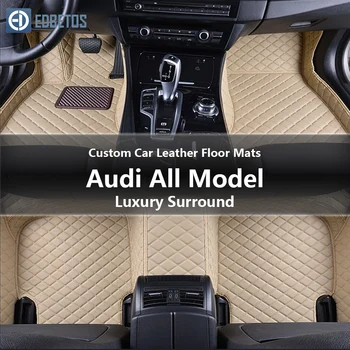 

Custom Car Leather Floor Mats for Audi All Models SQ5 TT Quattro V8 Quattro Auto Luxury Surround Wire Floor Mat 2014-2015