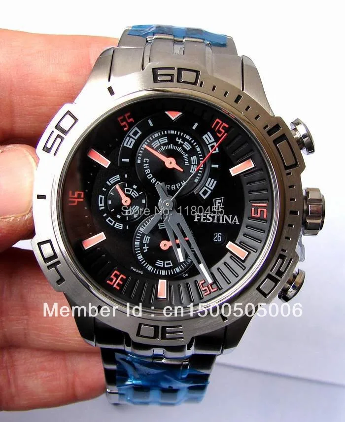 Festina F16565/6 Men's Quartz Watches 2014 Tour de France Chrono Bike  Fashion Casual Chronograph Black Dial Stainless Steel Band|band  bandana|band storeband twist - AliExpress