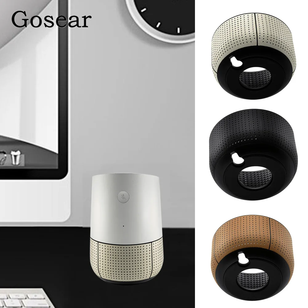 

Gosear Fashion PU Leather Replacement Speaker Assistant Base Stand Holder for Google Home Accessories 3 Colors Available