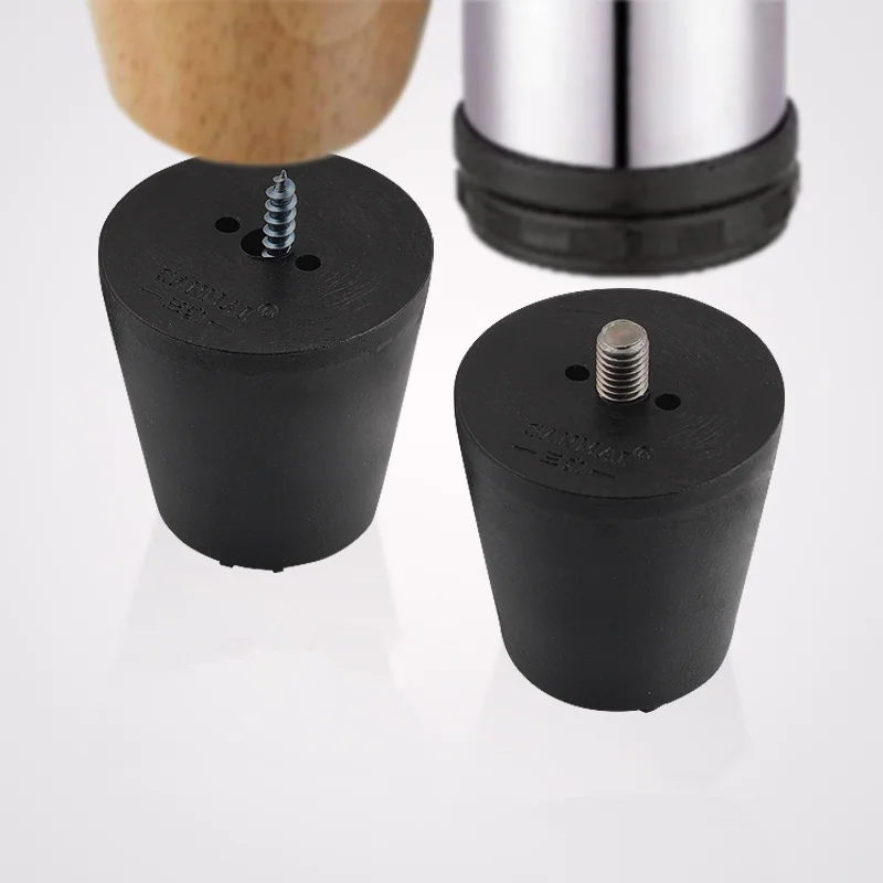 4Pcs Non slip Furniture Leg Pad screw Soft Rubber 24mm Table Chair Feet