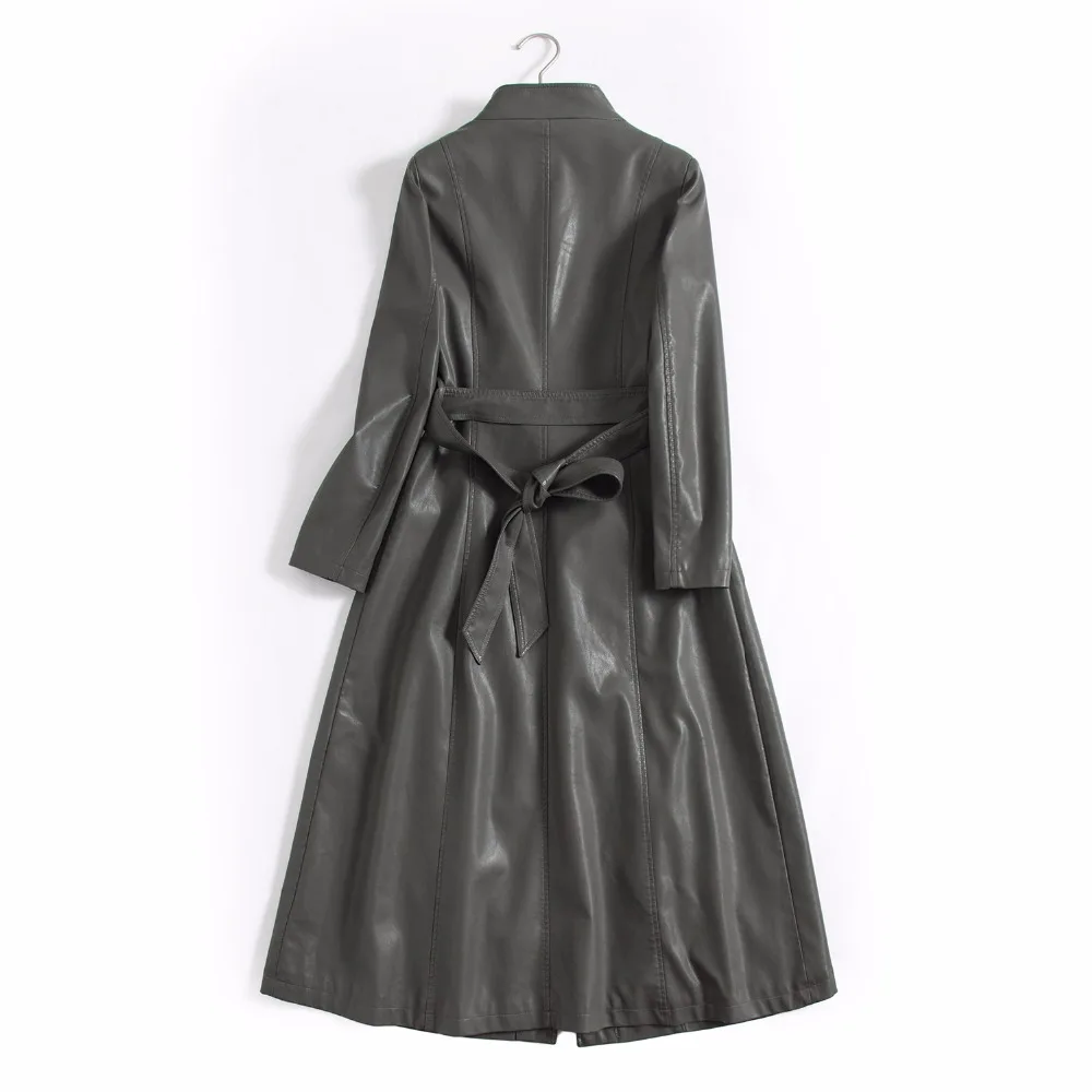 rouge Nouvelle En Manteau Longue Femme Noir Cuir Veste Pu Xxxxxl Grande Femmes Mode Balançoire ardoisé Oversize 2018 IwqtzT0a