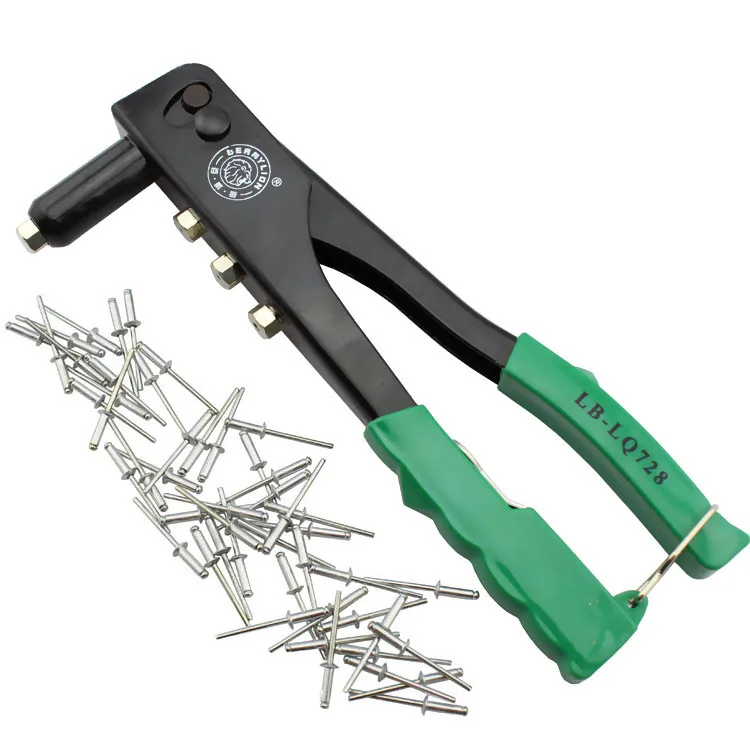 NEW Manual 50pcs/set Pop Riveter Gun Kit Blind Rivet Hand Tool Set