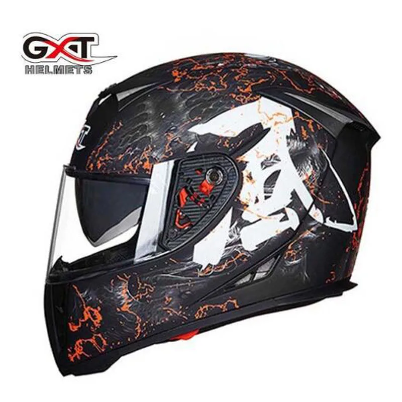 Горячая GXT G358 двойные линзы мотоциклетные шлемы полное покрытие с противотуманным козырьком мотоцикл электрический велосипедный защитный шлем - Цвет: 10