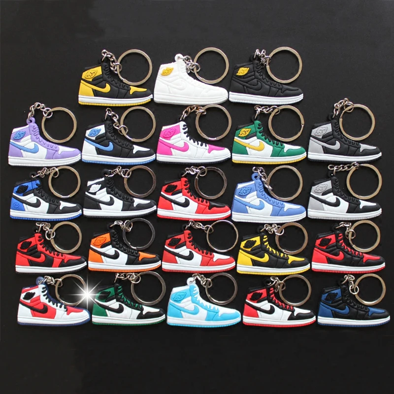 

213pcs Different Style AJ 1-16 th Sneaker Keychain Pendant Mini Pendant Gift for Woman Man Gifts Porte Clef AJ Pendant