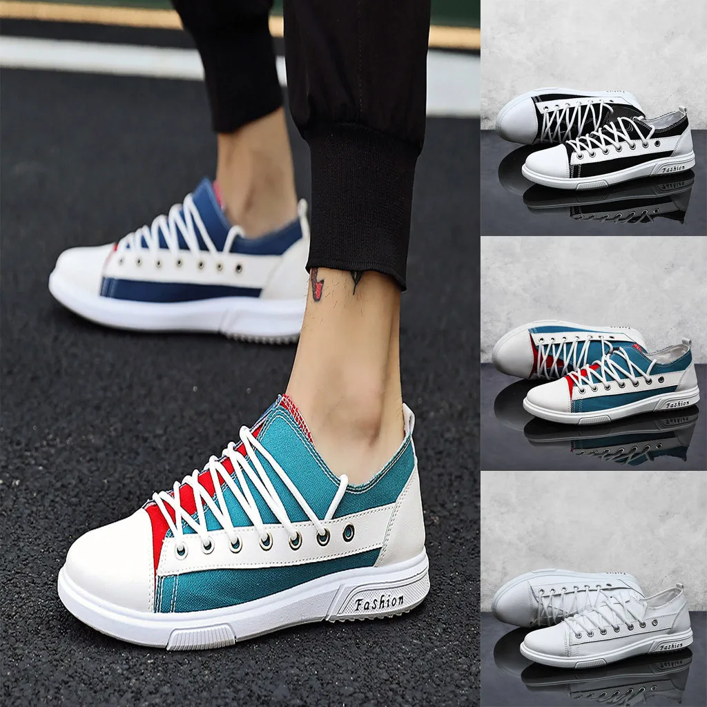 

Jaycosin The New Men's Fashion Boards Shoes Leisure Permeable Lightweight Student Lace-Up Shoes 2019 Apr29 p40