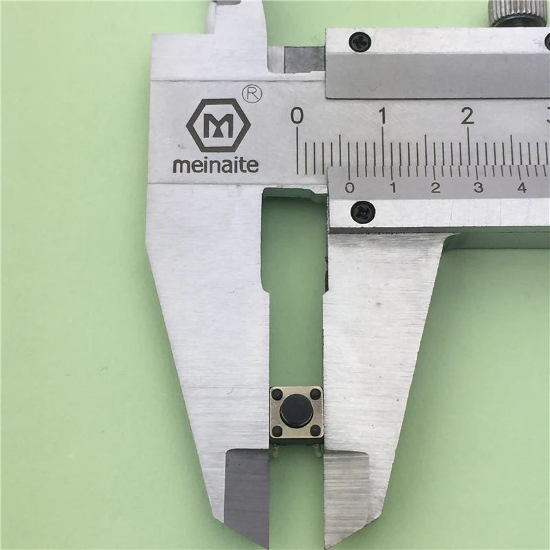 50 шт./лот 6x6x4,3 мм 4pin G89 тактильная тактовая кнопка микропереключатель прямой штекер самосброс дип-топ Медь